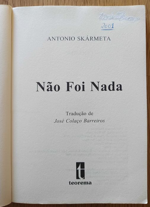 Não foi nada - Antonio Skármeta
