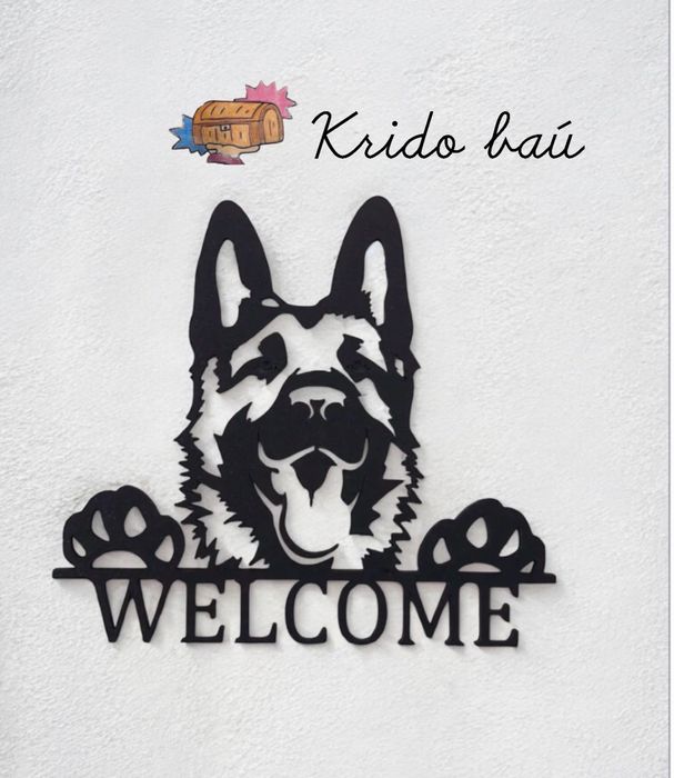 Quadro - Silhueta de Pastor Alemão