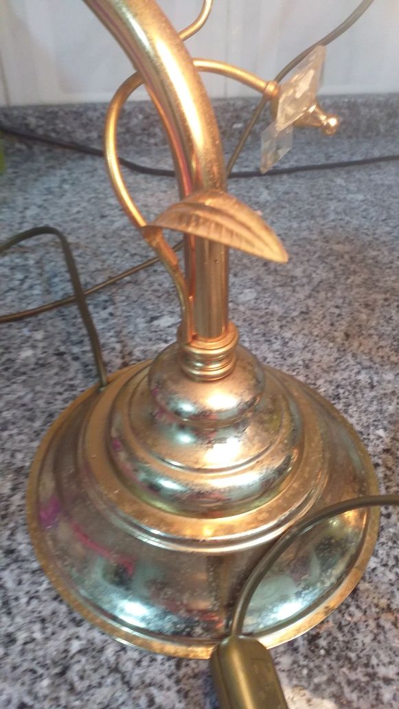 Candeeiros de mesa vintage dourados