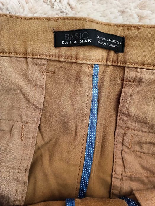 Spodnie męskie chinosy Zara men beżowe
