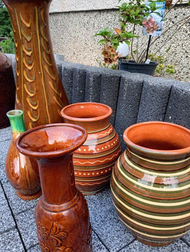 wazony Bolesławiec ceramiczne gliniane we wzory PRL staropolskie