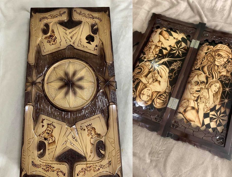 Шахи та нарди з натурального дерева Дуб Ясен Липа від виробника