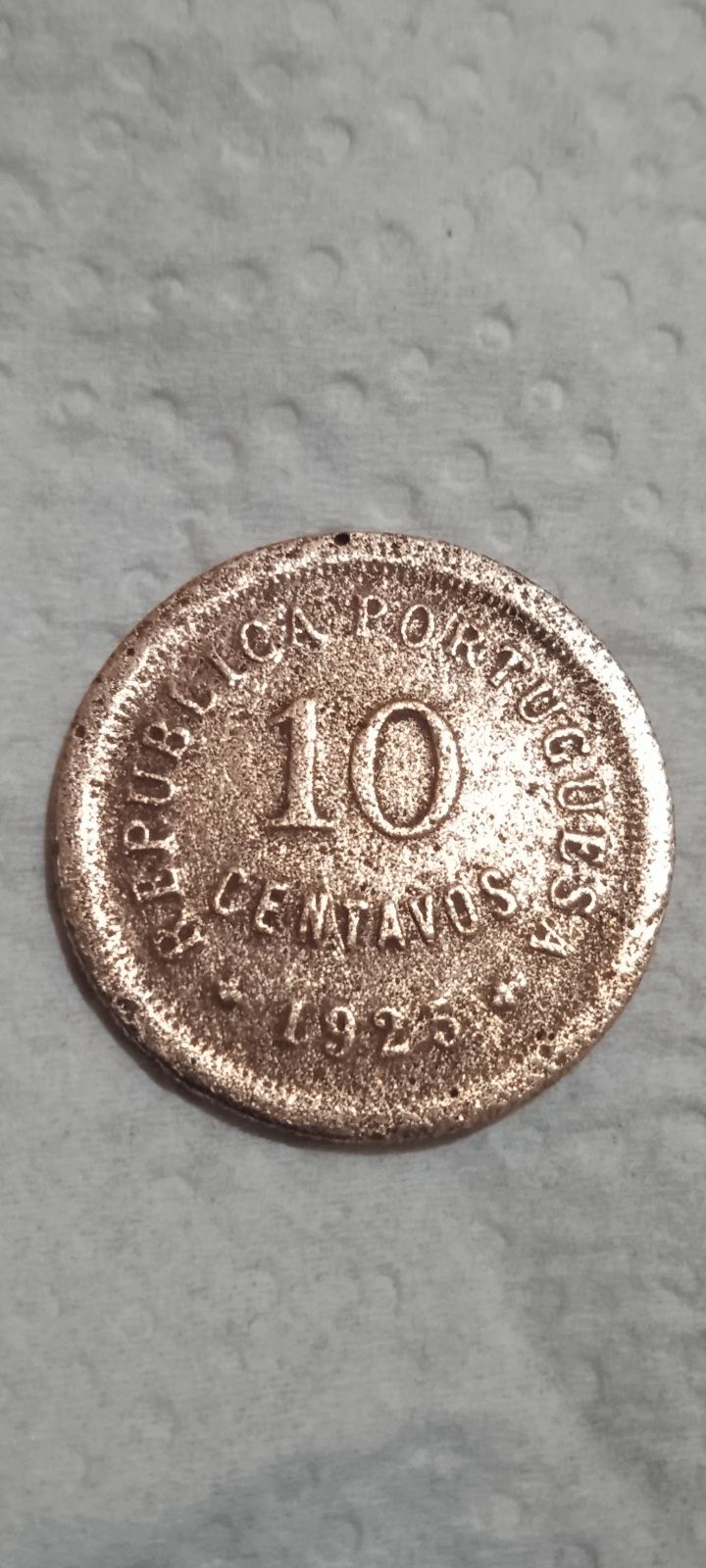 moedas 1 de 10 centavos de 1925 .3 .5 centavos 1924;25;27e 5 PTS 1957