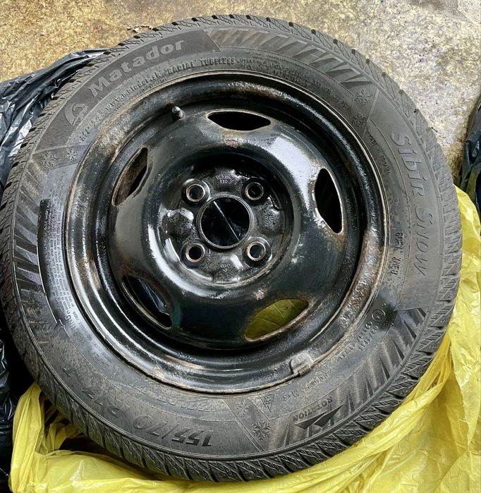 Komplet 4 kół zimowych Metador Sibir Snow 155/70 R24 + łańcuchy 250 zł
