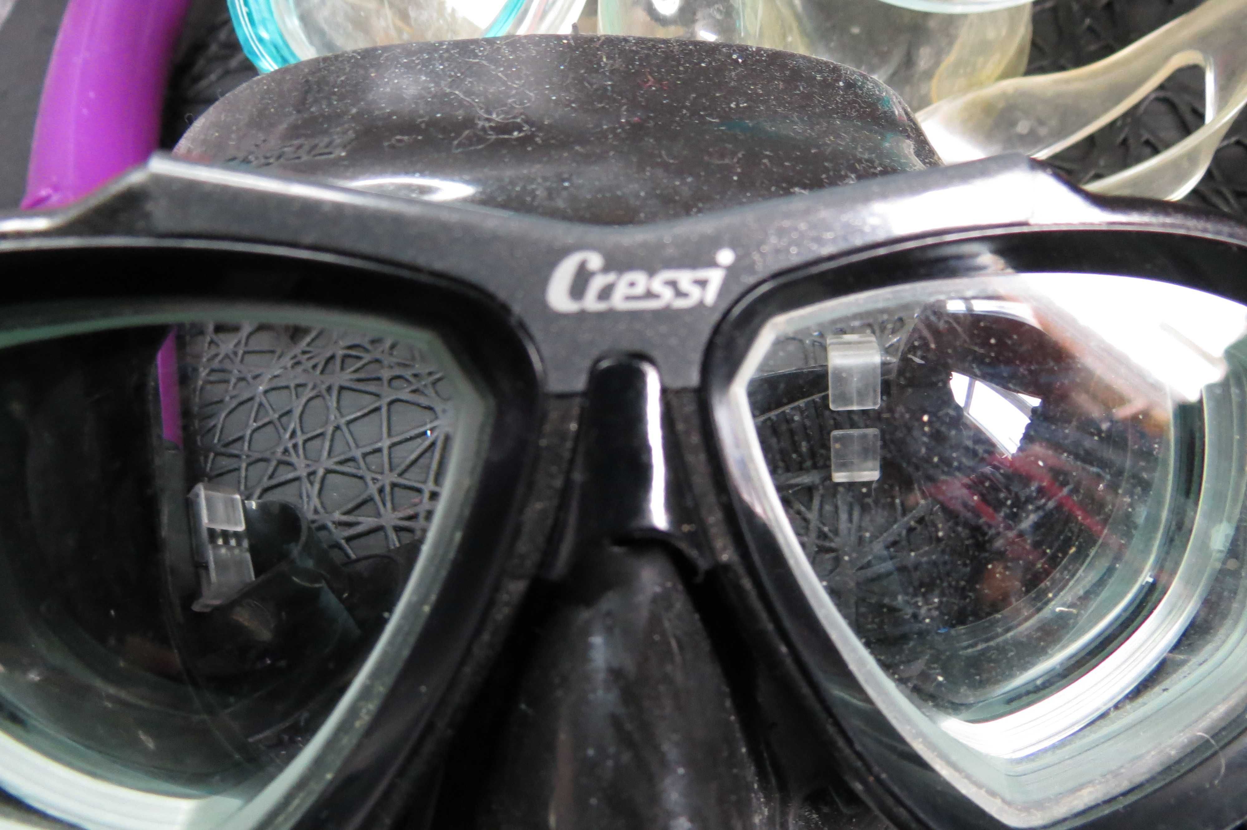 маска для подводного плавания с диоптриями cressi