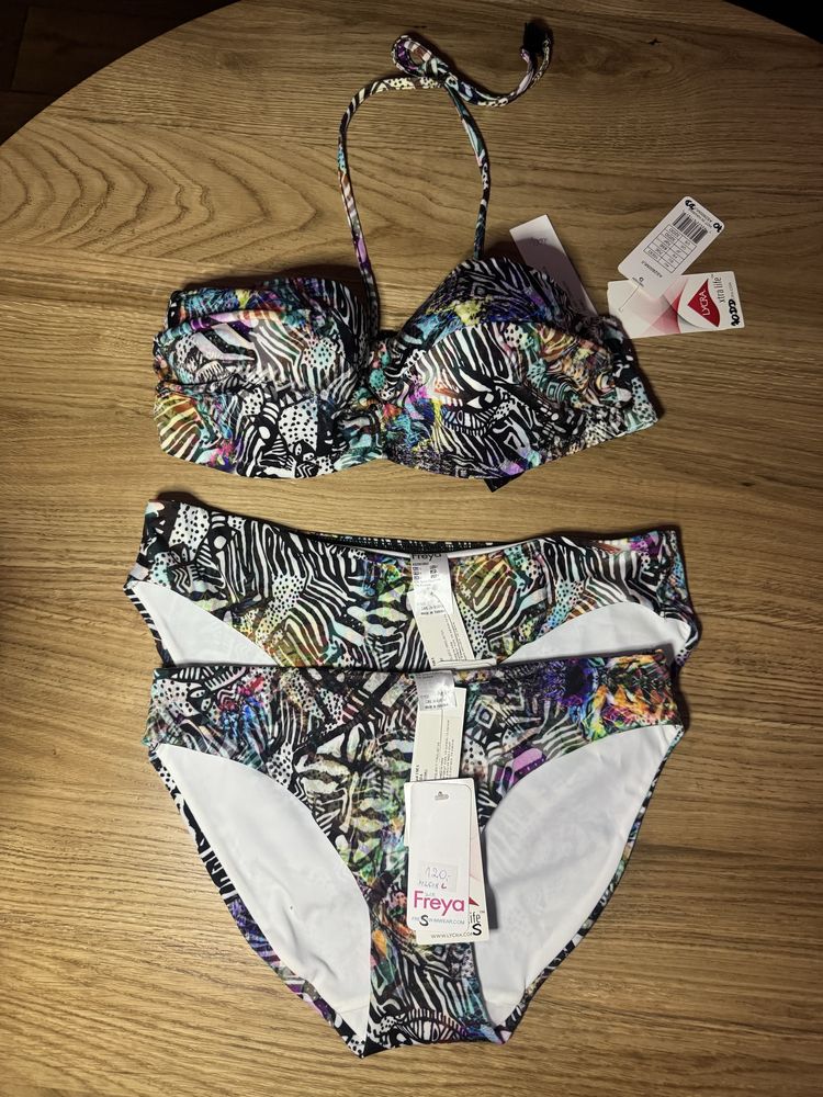 Bikini nowe 70DD biustonosz kąpielowy i figi brytyjskiej firmy Freya