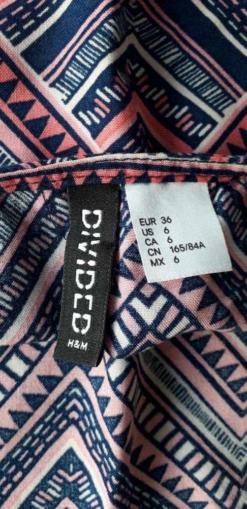 Bluzka zwiewna na ramiączkach - marka H&M - rozmiar 36/S
