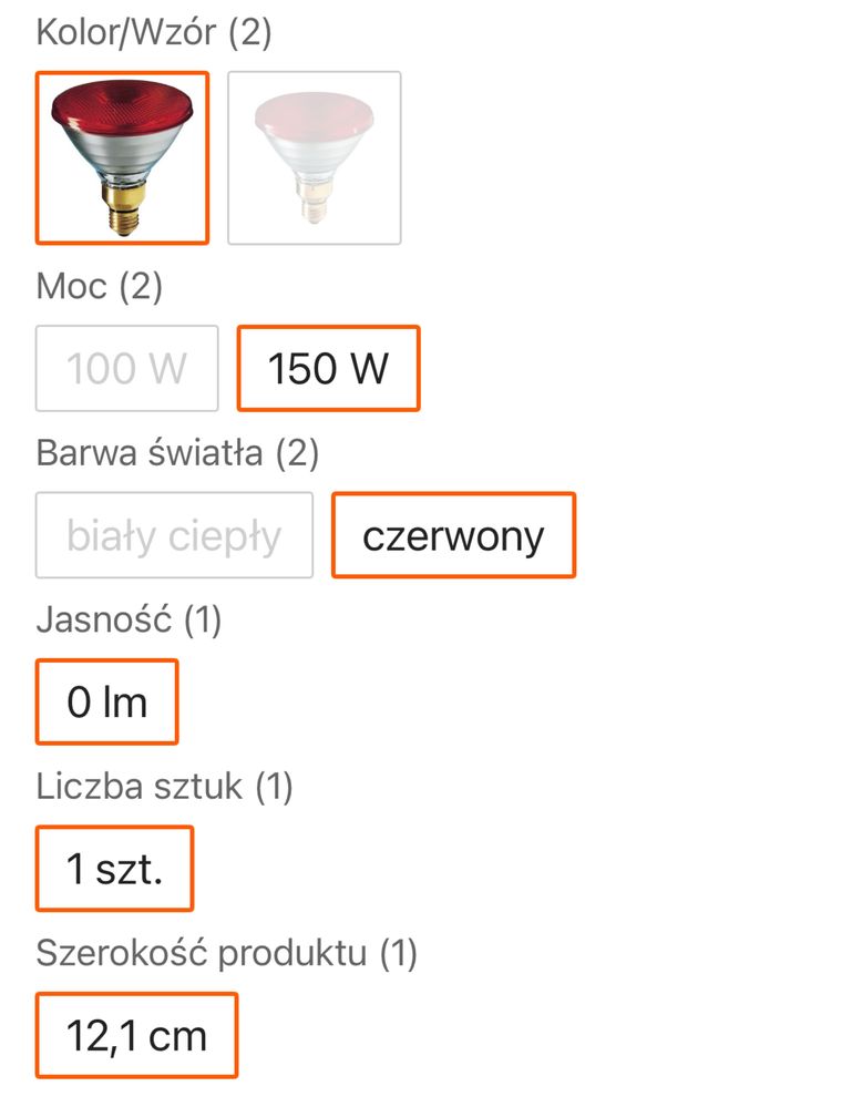 Żarówka promiennik podczerwieni IR sollux Philips