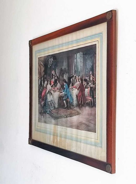 Quadro de gravura francesa de Marie Antoinette
