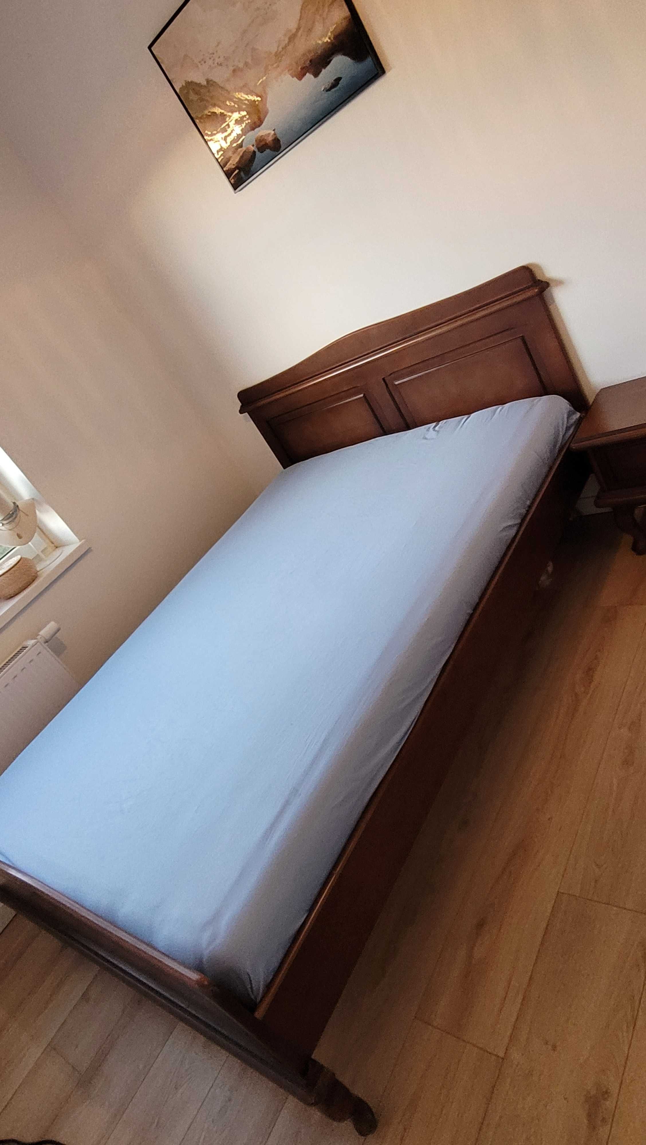 Drewniane dębowe łóżko 140x200