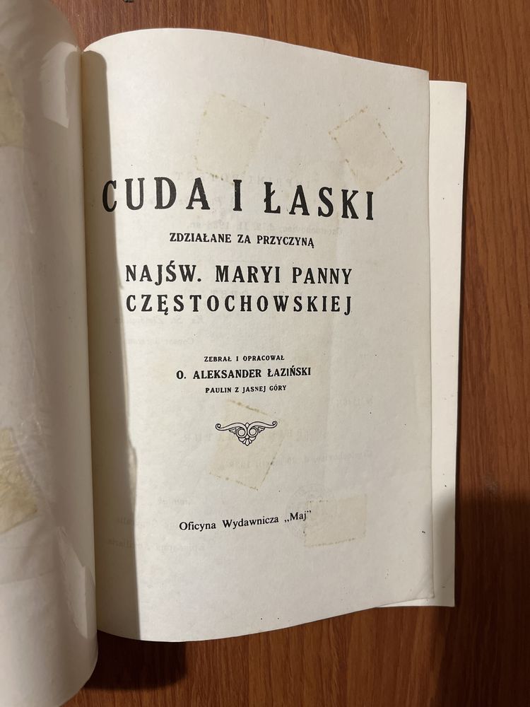 Książka Cuda i Łaski NMP z 1938