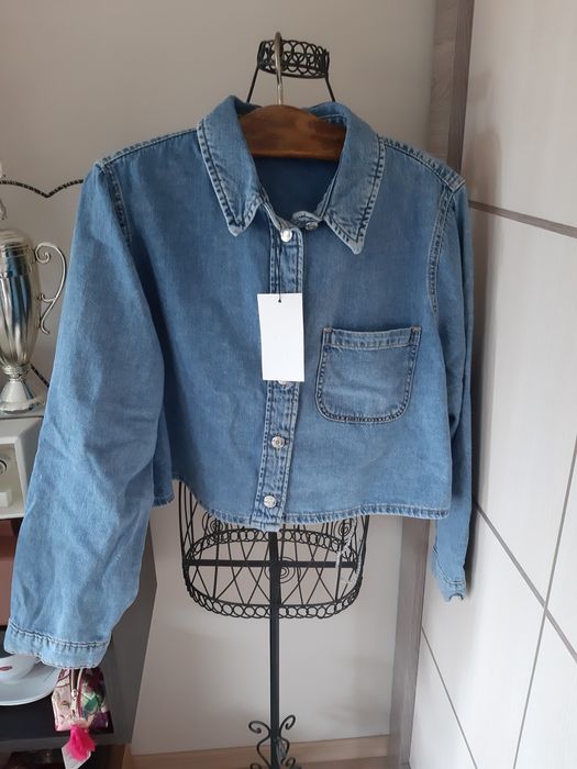 Kurtka xl zara koszulowa kos ula niebieska jeans denim Zara katana tkm