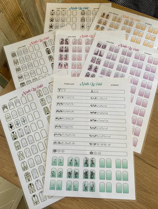 Karty treningowe do zdobień paznokci – Nails World