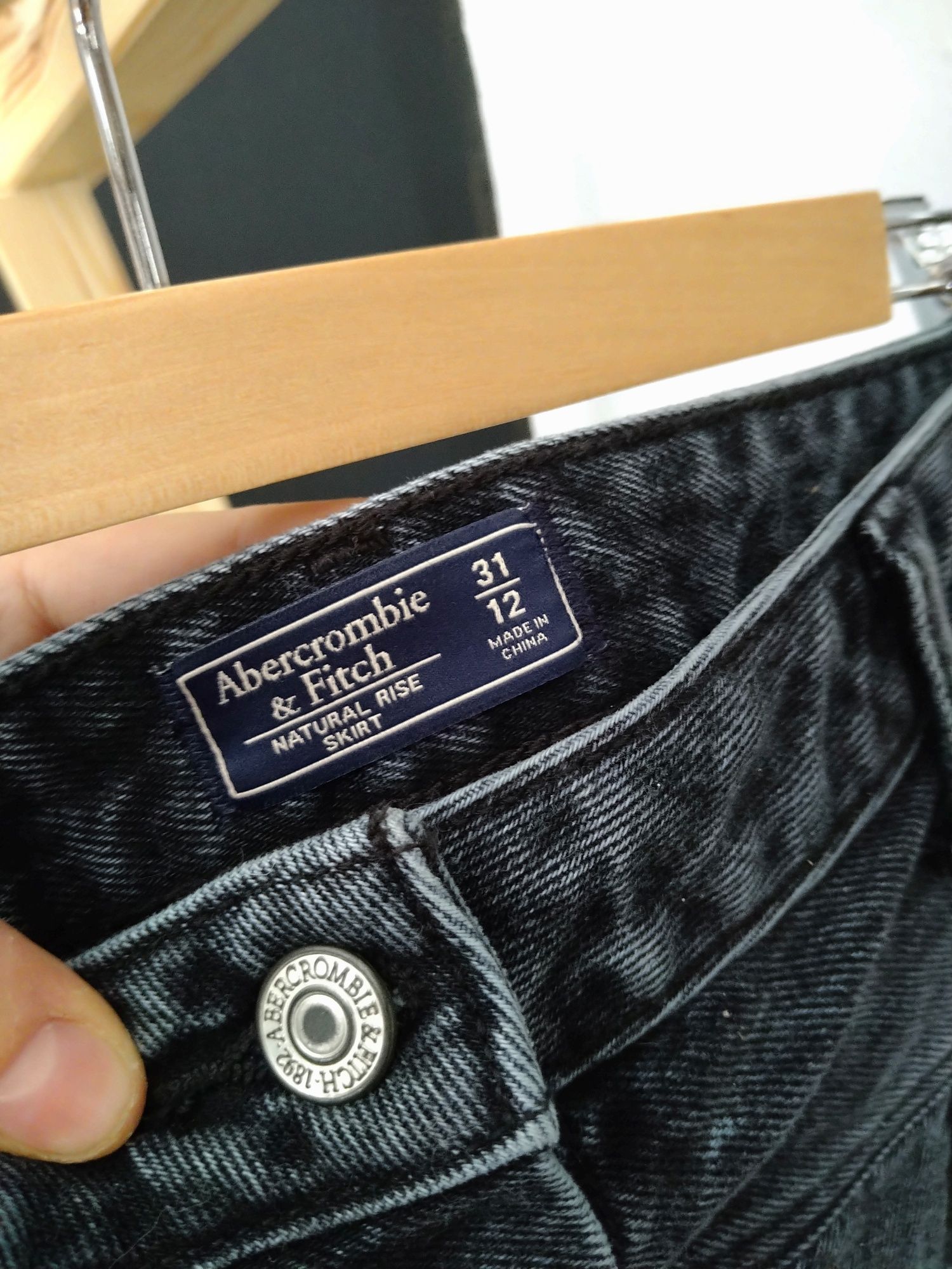 Abercrombie & fitch 31 rozmiar 40/L jeansowa spódnica jeans szary