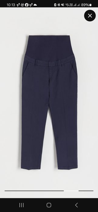 Granatowe spodnie ciążowe chino Reserved!