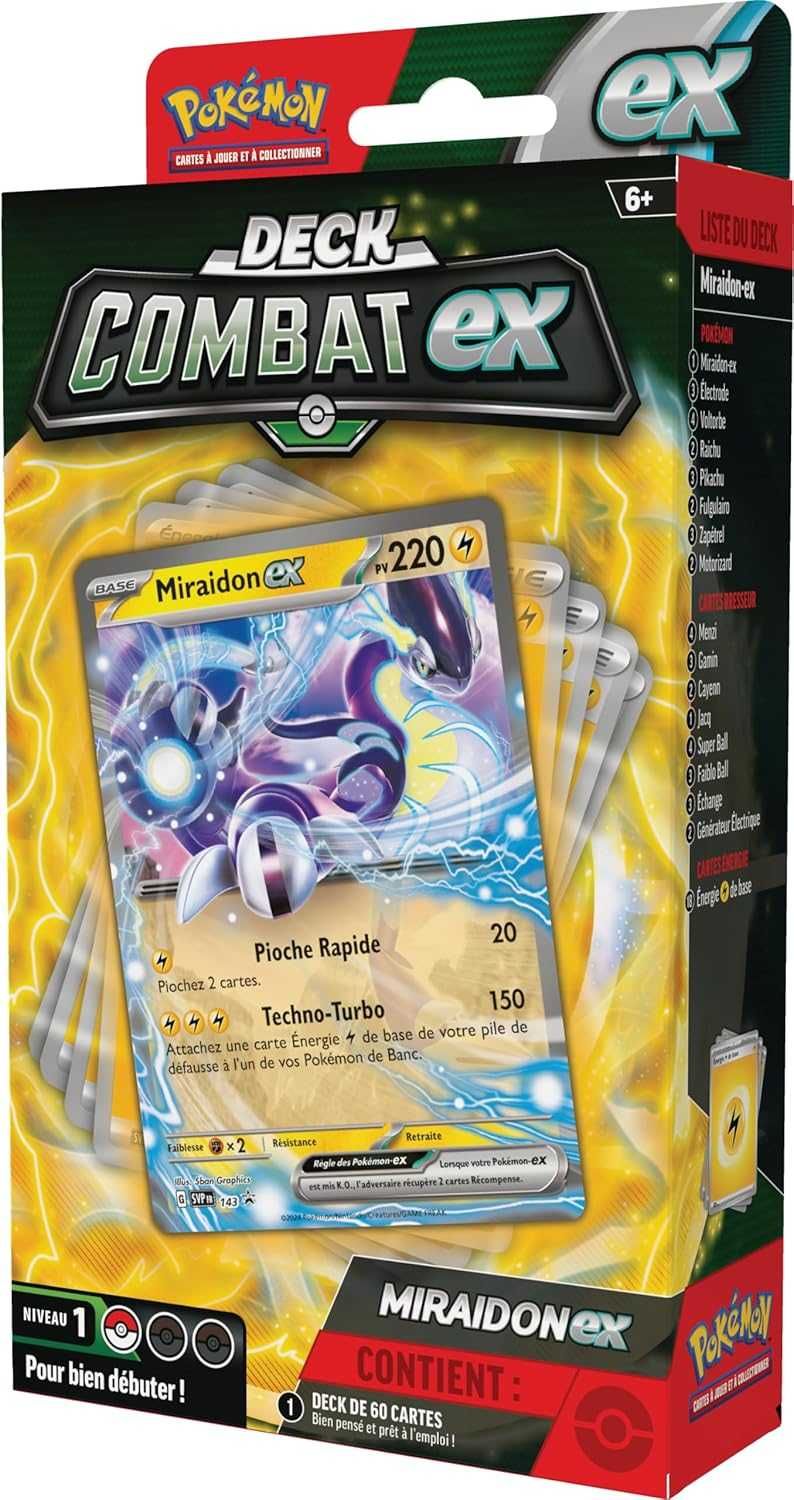 POKEMON DECK COMBAT EX zestaw MIRAIDON EX wersja francuska