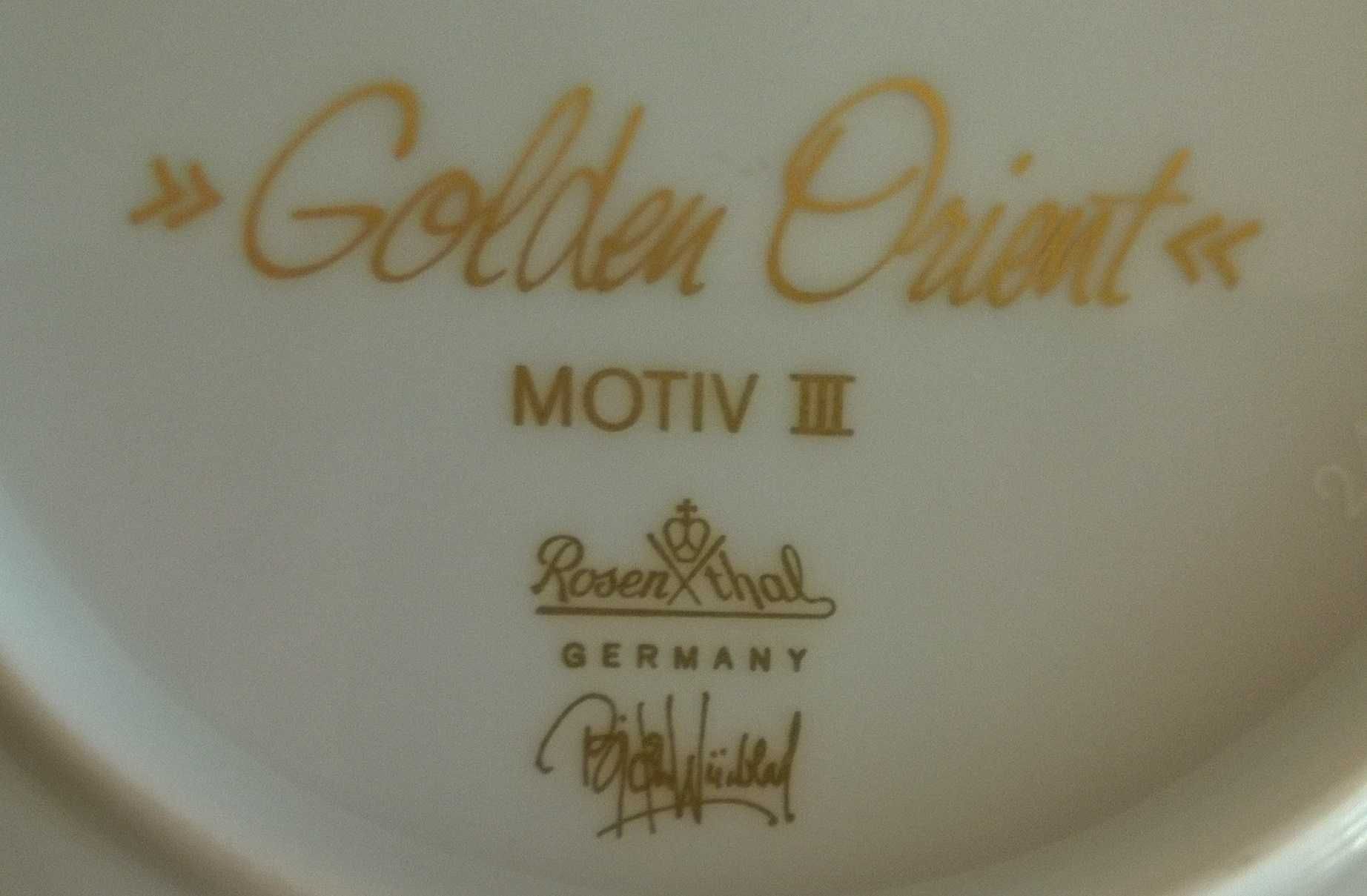 Rosenthal Bjorn Wiinblad Talerz Porcelanowy Golden Orient Porcelana