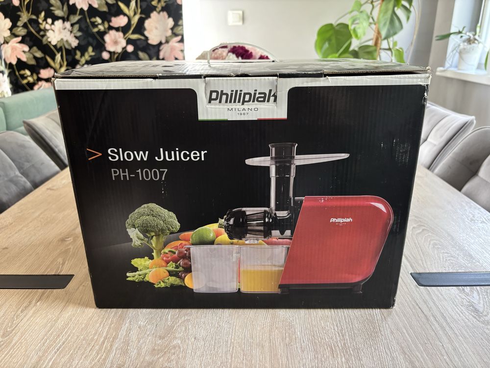 Wyciskarka wolnoobrotowa Philipiak Milano PH-1007 + zestaw akcesoriów