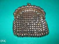 Porta moedas metálico para senhora