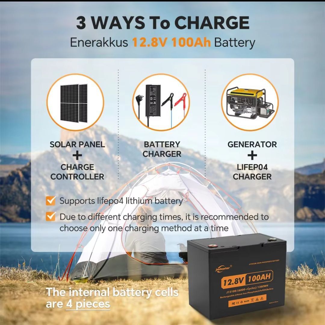 jsdsolar 12 B 200 Ач LiFePO4 акумулятор класу А акумулятор 6000 + цикл