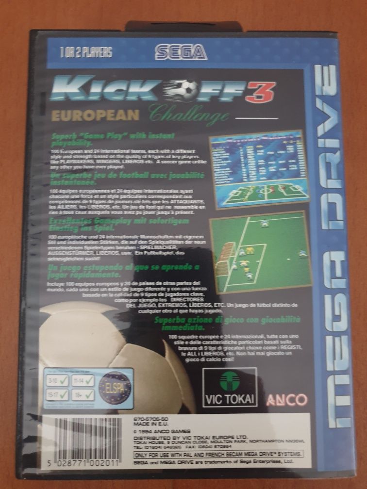 Kick Off 3 European Challenge Sega Mega Drive