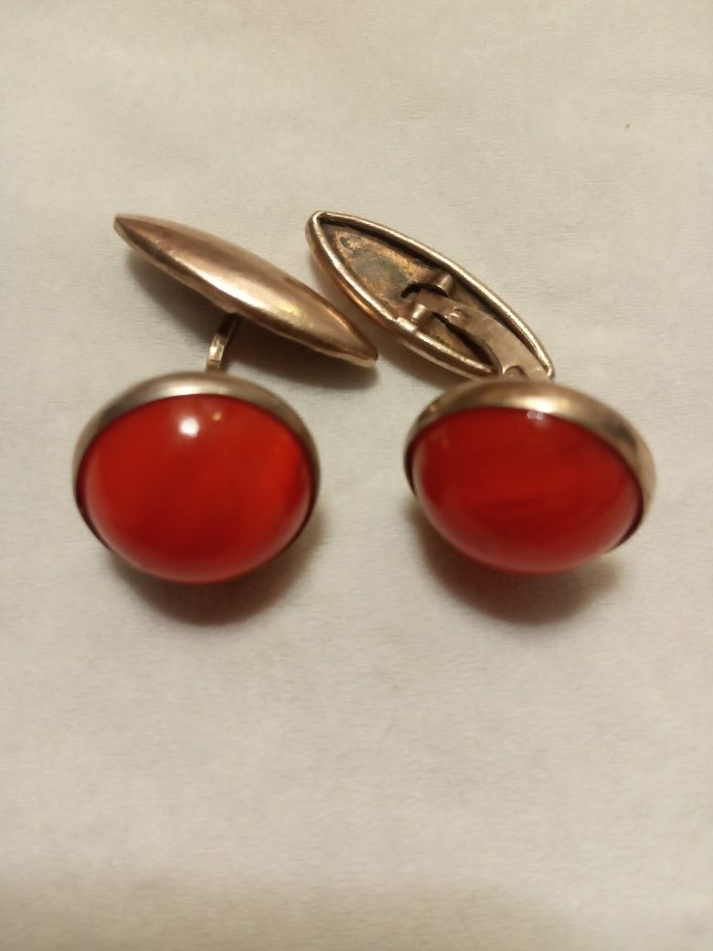 Запонки серебро (875 проба)