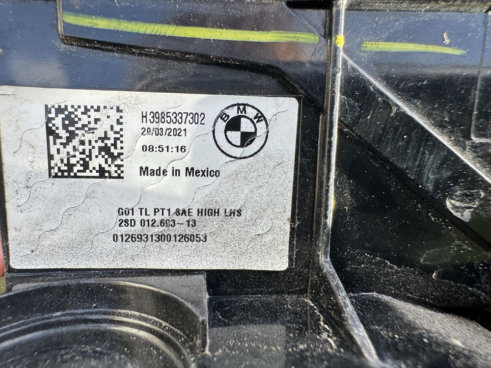 BMW X3 G01 lampy tylne EU