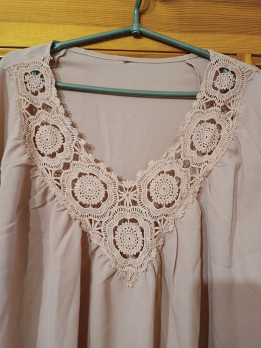 блузка пудра батал