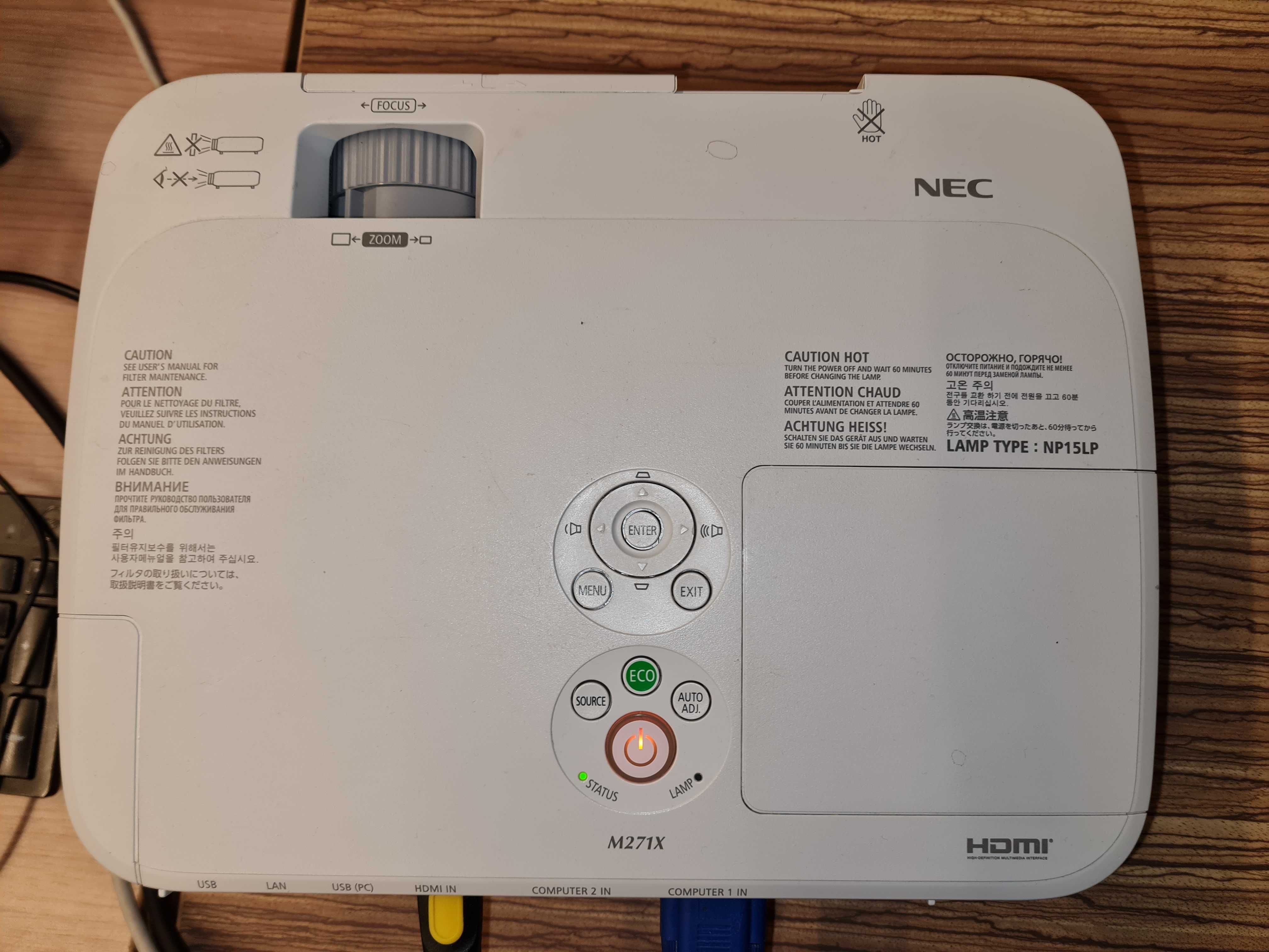 PROJEKTOR RZUTNIK NEC M271X nowa lampa pilot + torba GRATIS_ Gdańsk