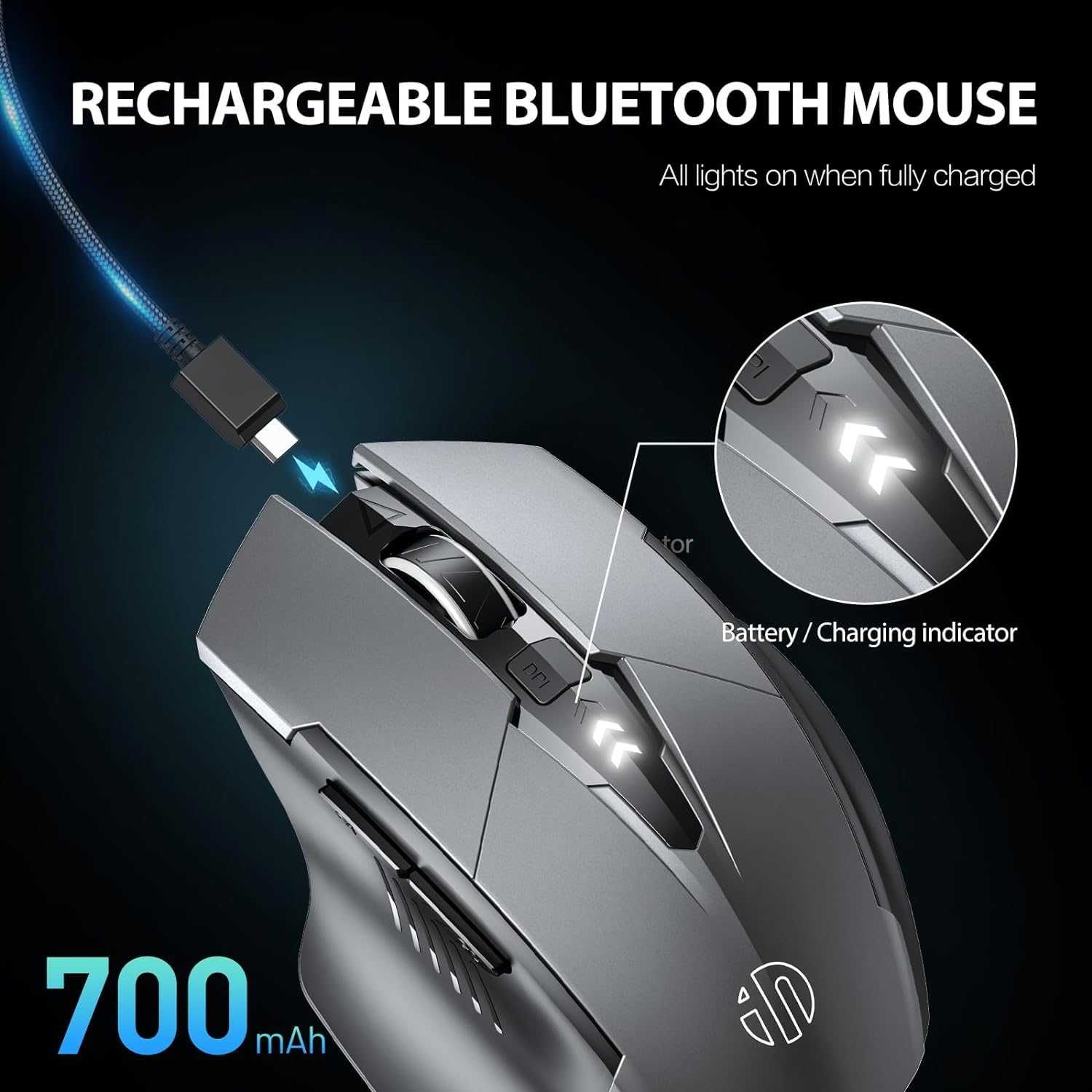Mysz bezprzewodowa  Inphic PM6 Pro sensor optyczny Mysz gamingowa