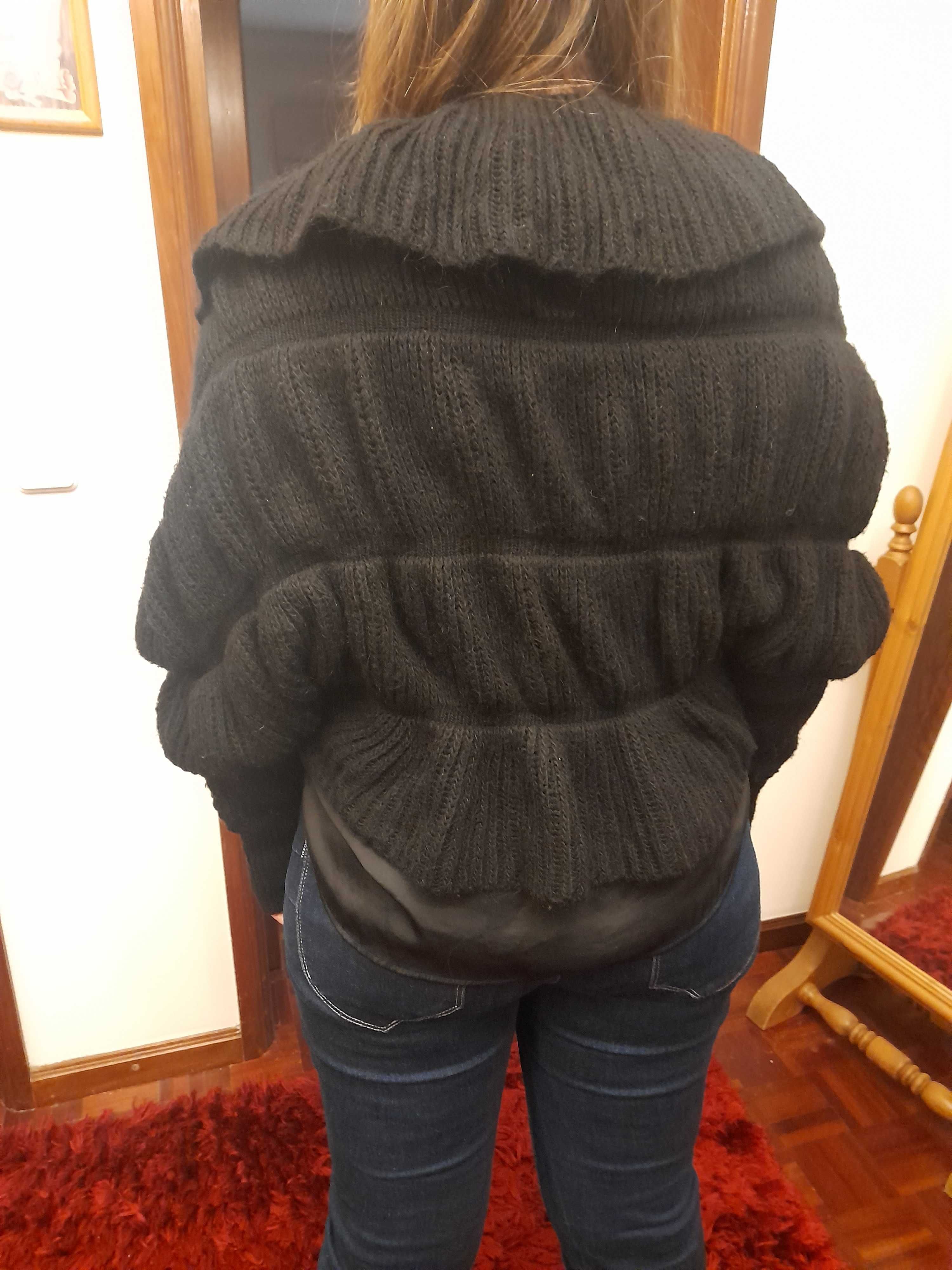 Casaco de malha preto