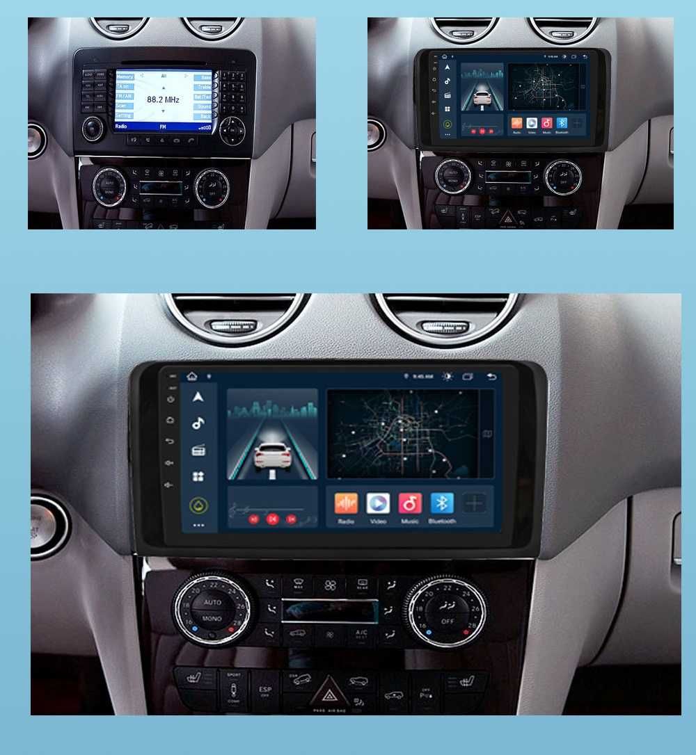 Radio GPS WiFi 4G Android CarPlay Mercedes ML Class W164 GL Class X164