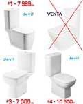 Розпродаж компакт унітази Devit, Primera, Creavit, Duravit, Volle