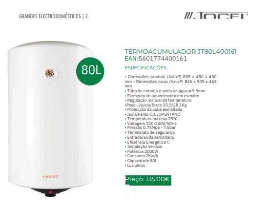 Cilindro Termoacumulador 80L Jocel