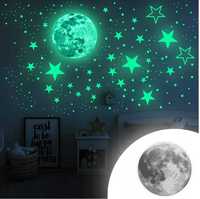 Naklejki Fluorescencyjne Gwiażdy Księżyc 437szt