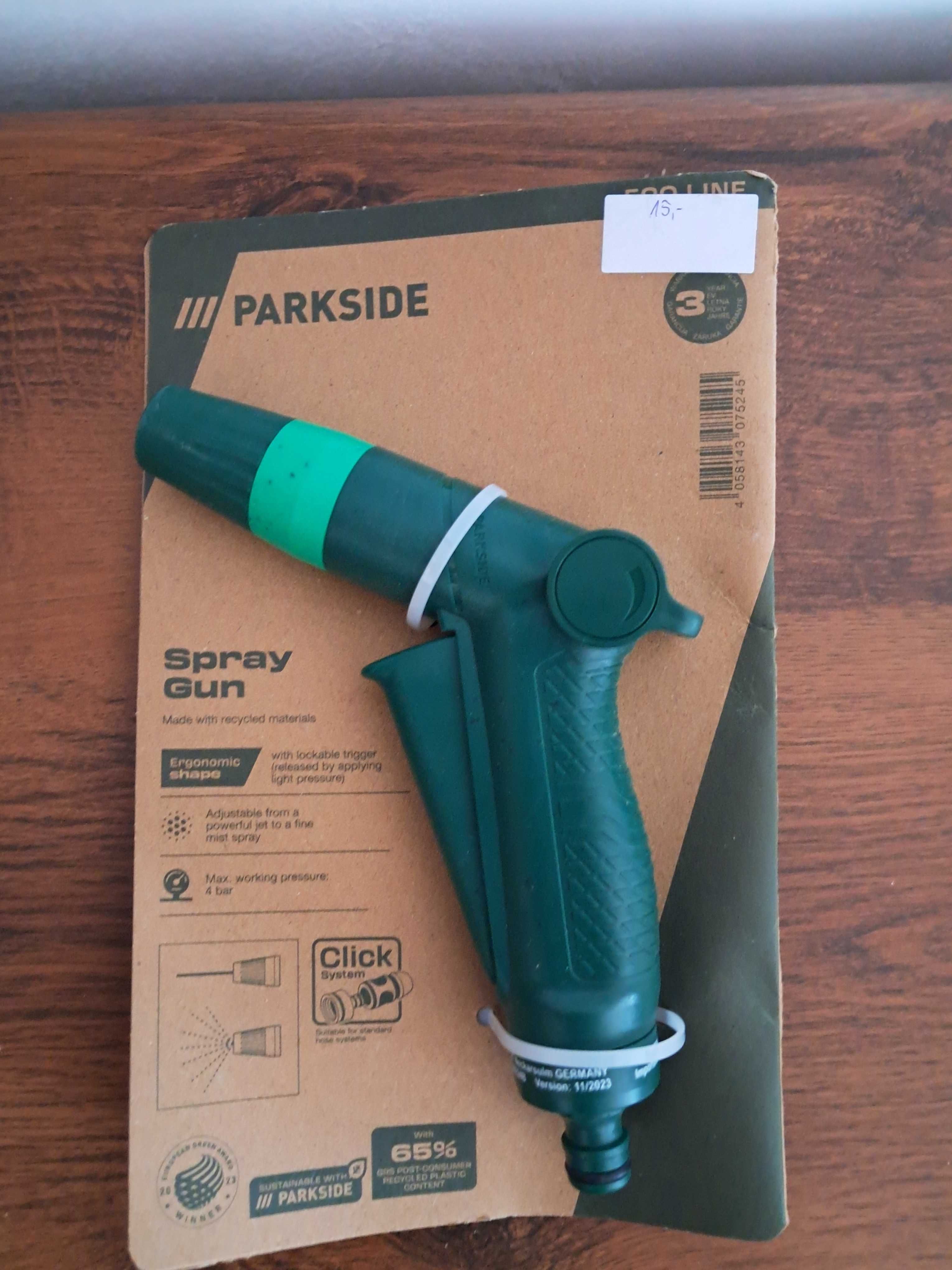 PARKSIDE Pistolet Ogrodowy EcoLine Regulacja Strumienia Wody 4 Bary