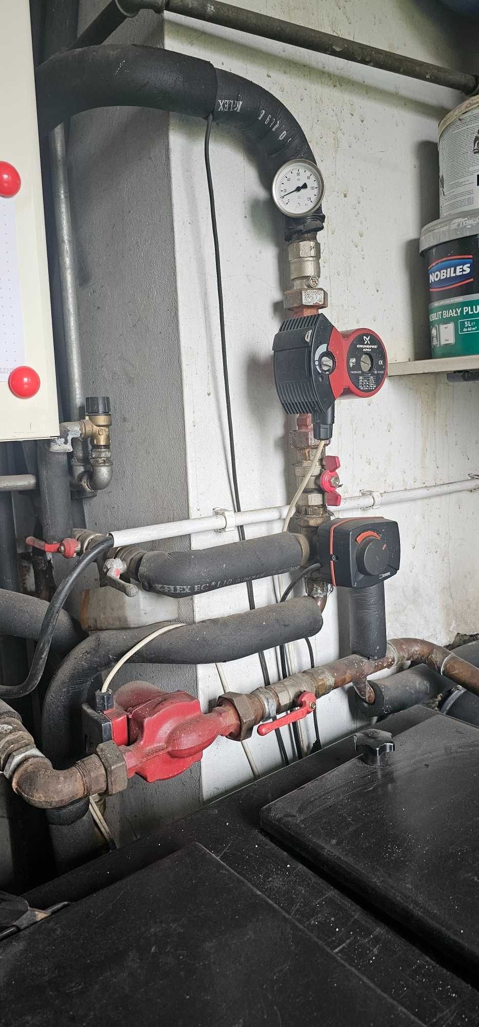Kocioł Kostrzewa Pellets Plus 25 kW, Biawar Quattro 150l, cała kotłown