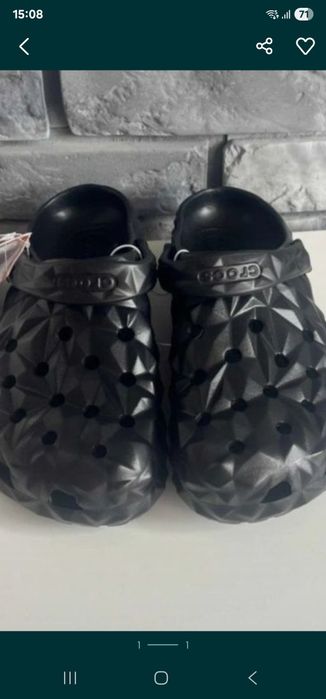 Hit Crocs Diament czarne chodaki klapki mule unisex 38/39/40/42/44