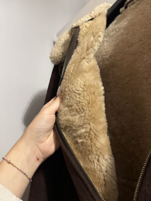 kożuch z naturalnej skóry owczej