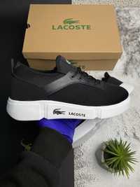 42 (26.5 см) та 44 (28.5 см) Кроссовки на лето Lacoste - Black-White