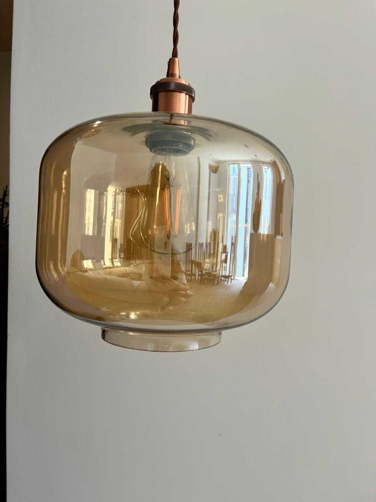 Lampa wisząca szklana