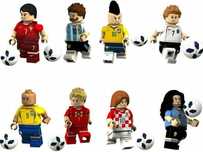 Figurki Piłkarzy Klocki PIŁKA NOŻNA Ronaldo Messi Neymar Karta Lego