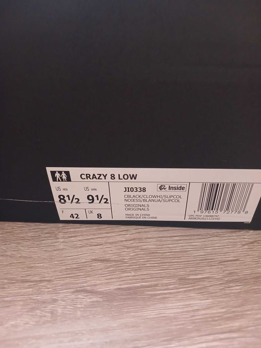 Кроссовки Adidas CRAZY 8 LOW 26.5см