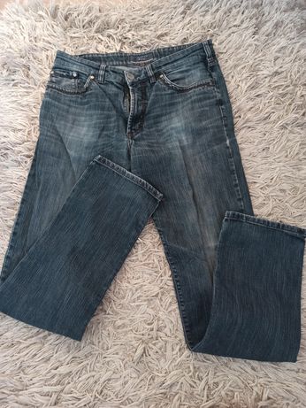 Spodnie jeansy z przetarciami męskie