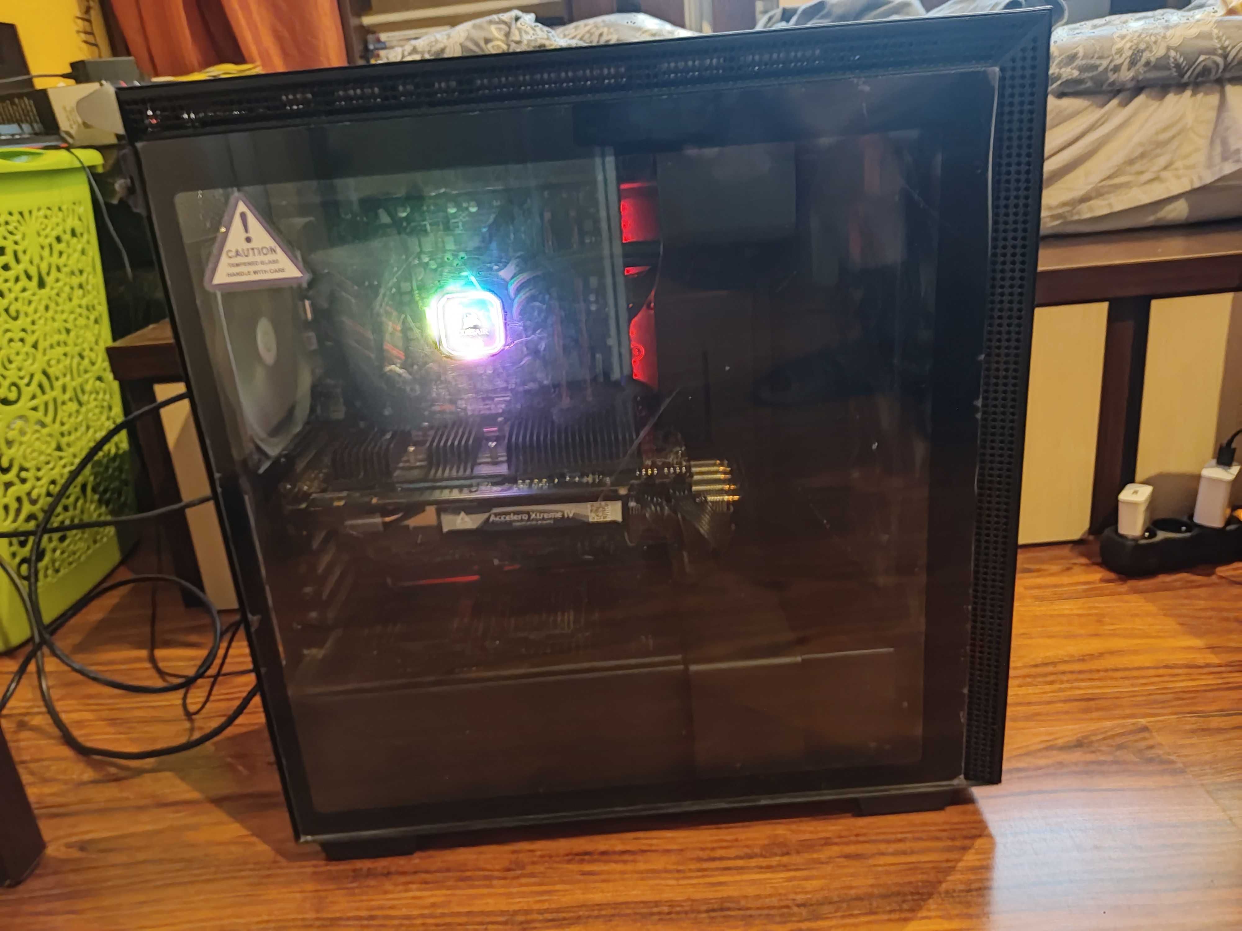 Komputer Gamingowy wodne chłodzenie Intel i9 9900K, GTX 11gb ram, 32GB
