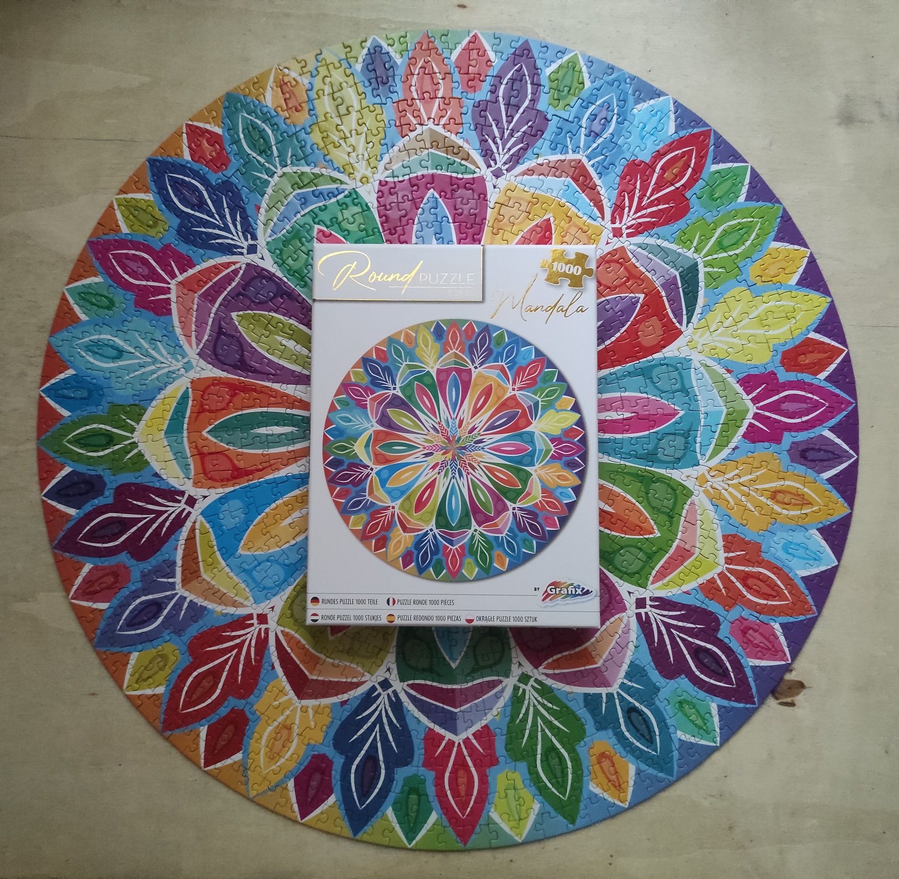 Puzzle kompletne stan idealny Mandala Round, Grafix, 1000 elements