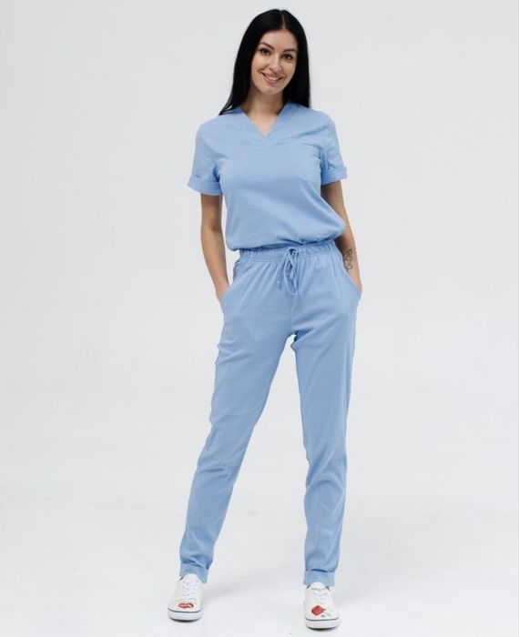 Медичний хірургічний костюм жіночий блакитний