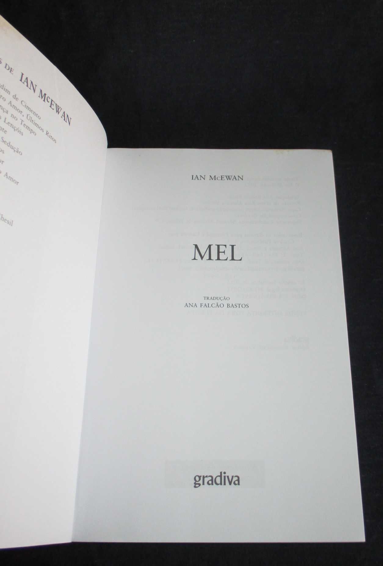 Livro Mel Ian McEwan 1ª edição