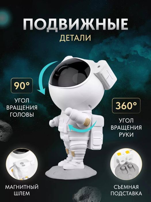 Нічник ночник Большой Астронавт проектор зоряного неба космонавт