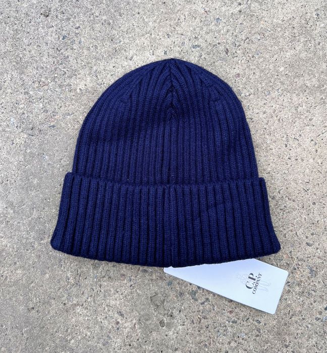 Шапка синя Шапка CP Company Шапка синяя Шапка вʼязана